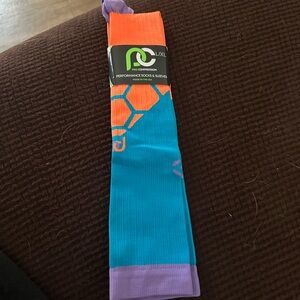 Orange and Blue Pro Compression Socks